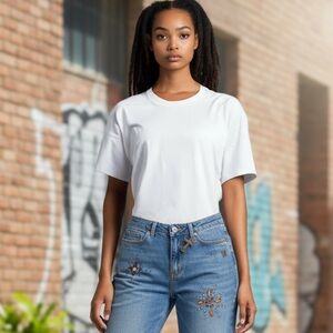 NWT Swarovski & Jewel Streets Ahead Boho Jeans